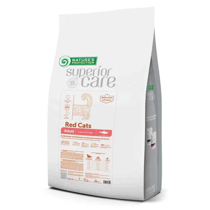 Nature's Protection Red Coat Корм для взрослых рыжеволосых кошек 1,5kg