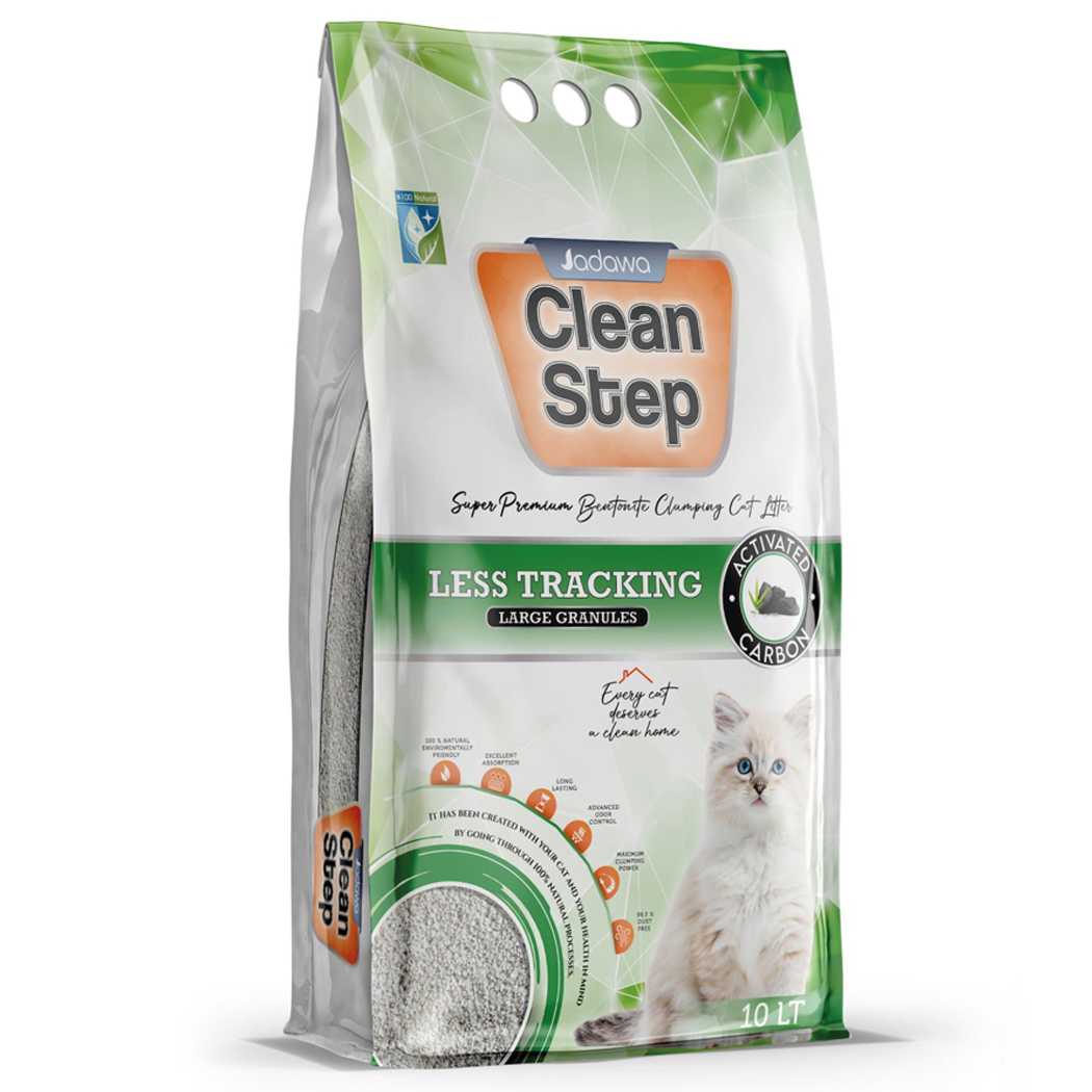 Jadawa Clean Step Aktif Karbonlu Topaklanan Kalın Tane Bentonit Kedi Kumu 10lt