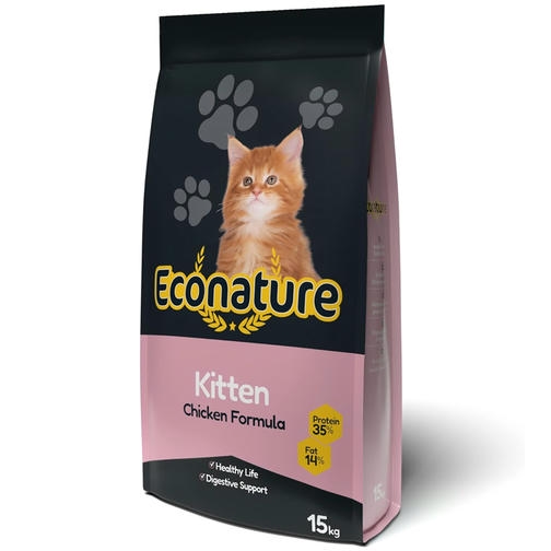 Econature Tavuklu Yavru Kedi Maması 15 KG