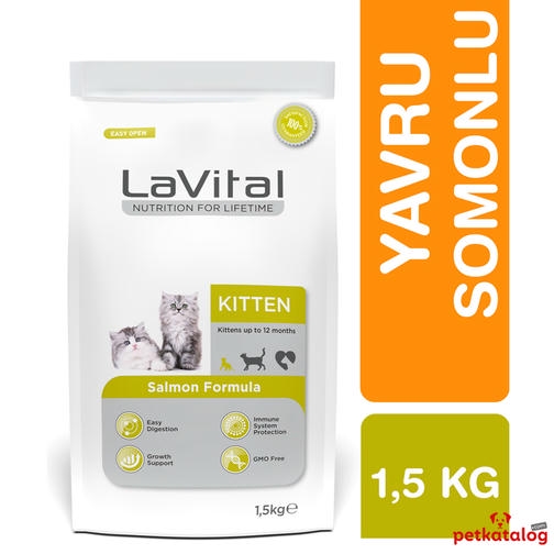 LaVital Kitten 1,5 کیلوگرم غذای بچه‌گربه با سالمون