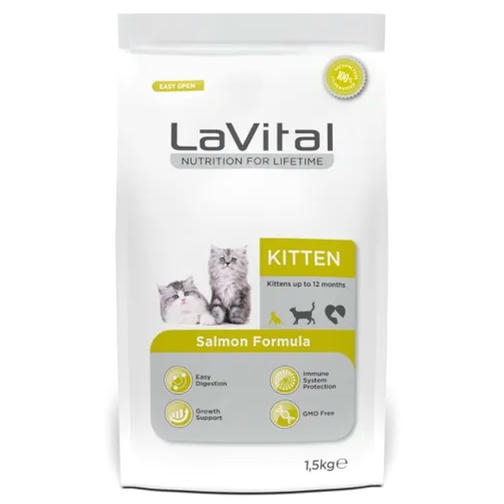 LaVital Kitten Somonlu Yavru Kedi Maması 1,5KG