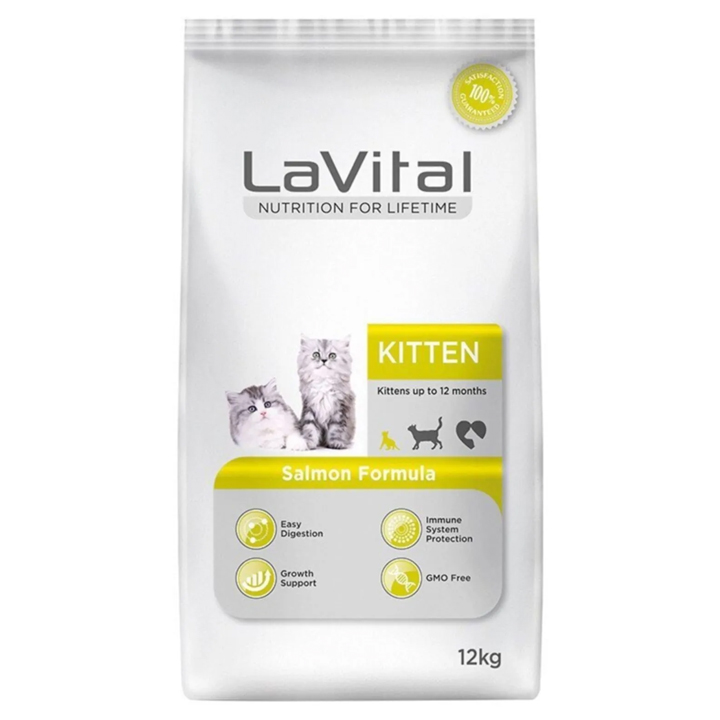 LaVital Kitten Somonlu Yavru Kedi Maması 12KG