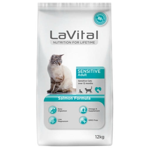 LaVital Sensitive Somonlu Yetişkin Kedi Maması 12KG