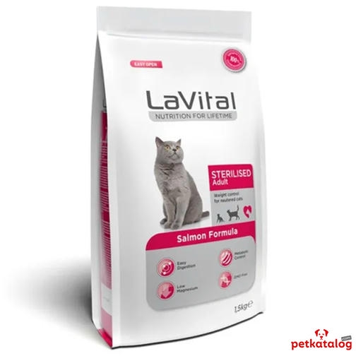 LaVital Sterilised 1,5 کیلوگرم غذای گربه عقیم‌شده با سالمون