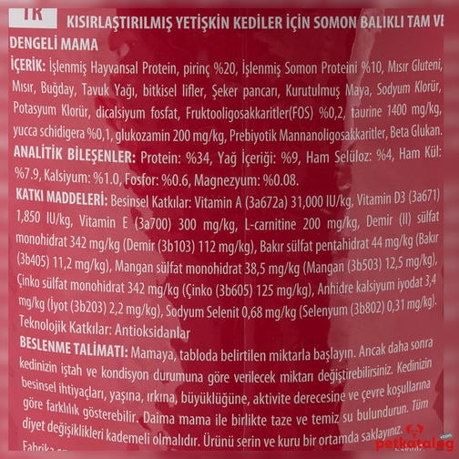 LaVital Sterilised 12 Kg Somonlu Kısırlaştırılmış Kedi Maması