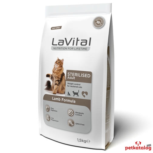 LaVital Sterilised 1,5 کیلوگرم غذای گربه عقیم‌شده با بره