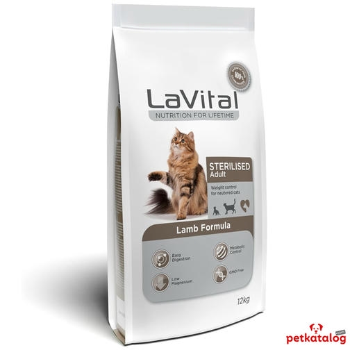 LaVital Sterilised 12 کیلوگرم غذای گربه عقیم‌شده با بره