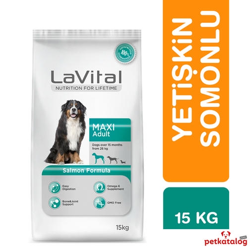 LaVital Maxi Adult 15 کیلوگرم غذای سگ بالغ نژاد بزرگ با سالمون