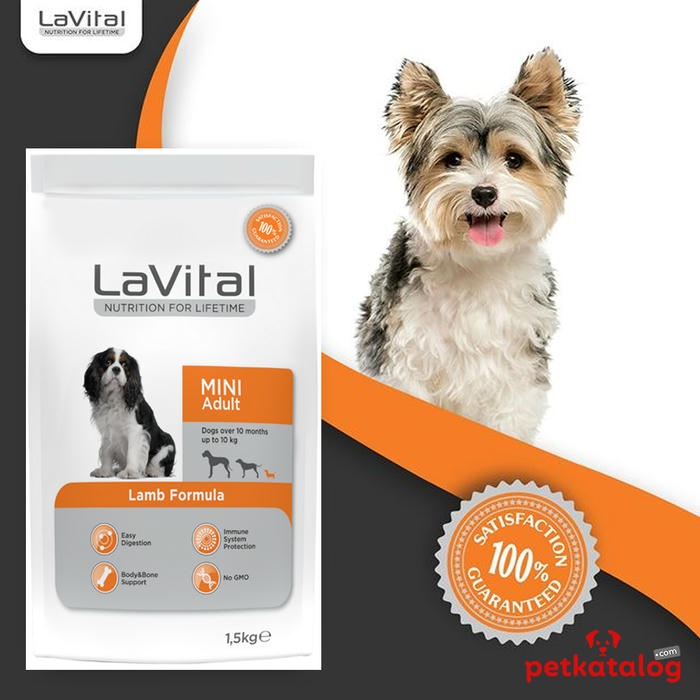 LaVital Mini Adult 1,5 کیلوگرم غذای سگ بالغ نژاد کوچک با بره