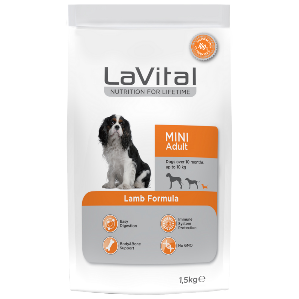 Lavital Kuzulu Küçük Irk Yetişkin Köpek Maması 1.5KG