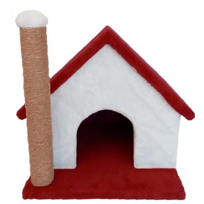 Teng Tırmalama Tahtalı Kedi Evi