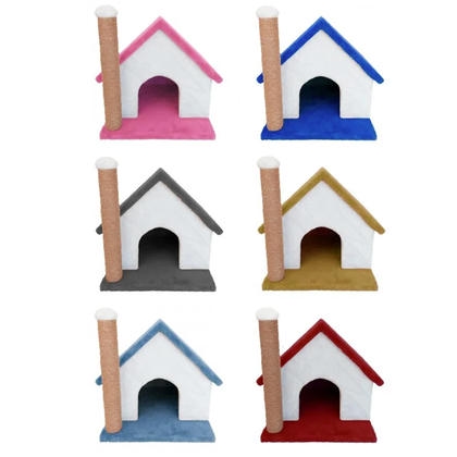 Teng Tırmalama Tahtalı Kedi Evi