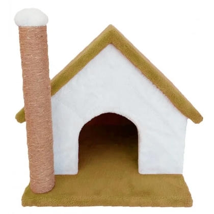 Teng Tırmalama Tahtalı Kedi Evi