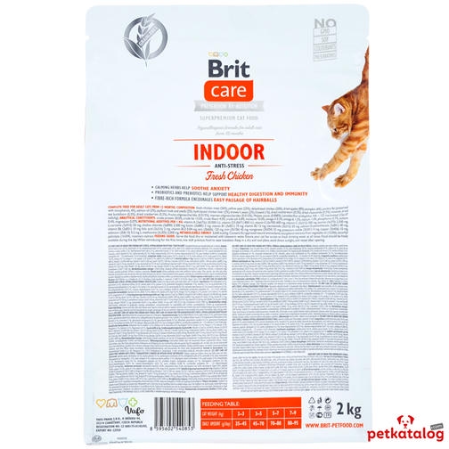 Brit Care Grain-Free Indoor Anti-Stress Ev Kedileri İçin Yetişkin 2 Kg Kedi Maması