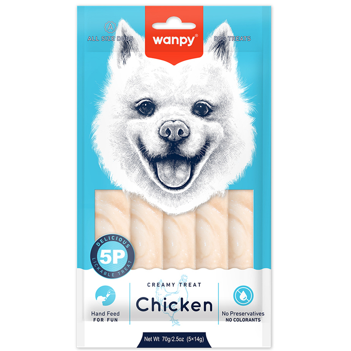 Wanpy Tavuklu Sıvı Köpek Ödülü 5x14g