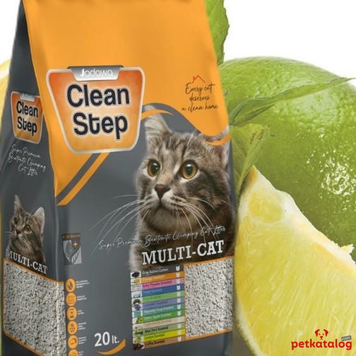 Jadawa Clean Step Limon Kokulu 20 LT İnce Taneli Topaklanan Bentonit Kedi Kumu