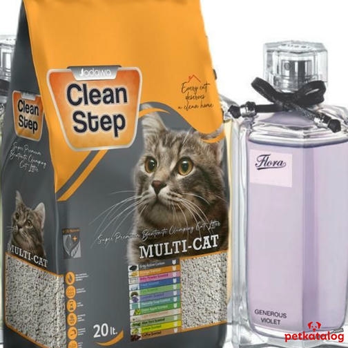 Jadawa Clean Step Bebek Pudrası Kokulu 20 LT İnce Taneli Topaklanan Bentonit Kedi Kumu
