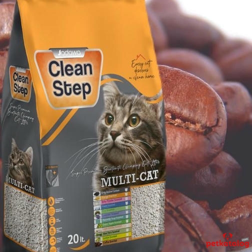 Jadawa Clean Step Kahve Kokulu 20 LT İnce Taneli Topaklanan Bentonit Kedi Kumu