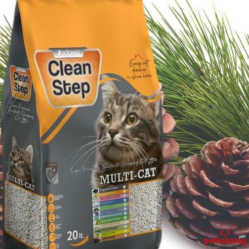 Jadawa Clean Step Çam Kokulu 20 LT İnce Taneli Topaklanan Bentonit Kedi Kumu