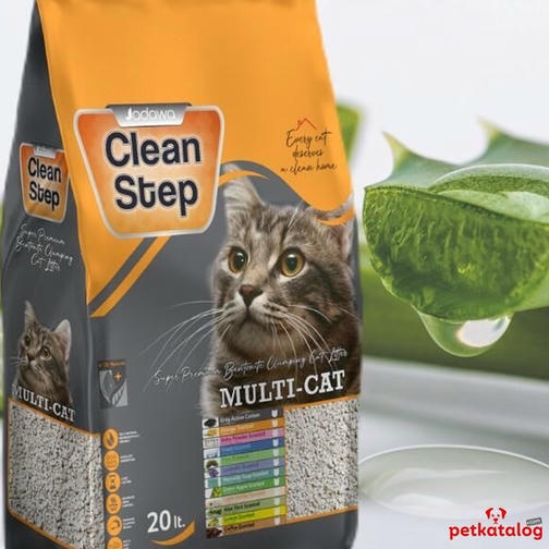 Jadawa Clean Step Aloe Vera Kokulu 20 LT İnce Taneli Topaklanan Bentonit Kedi Kumu