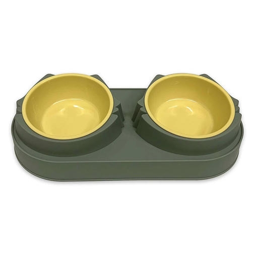 Teng İkili Plastik Mama Kabı 32x15.5cm (Karışık Renklerde)