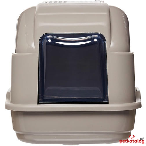 Imac Easy Cat Flitreli جعبه بستر گربه سرپوشیده درب خاکستری 50x40x40cm
