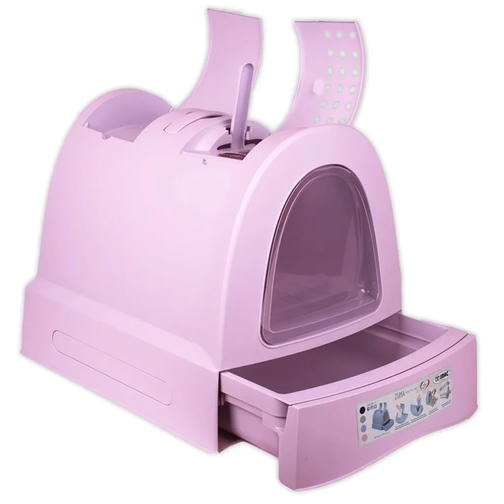 Imac Zuma Çekmeceli Kapalı Kedi Tuvaleti Pembe 40x56x42 Cm