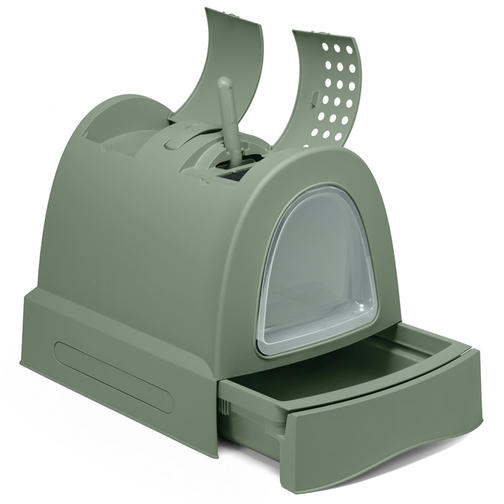 Imac Zuma Second Life Çekmeceli Kapalı Kedi Tuvaleti Yeşil 56 cm