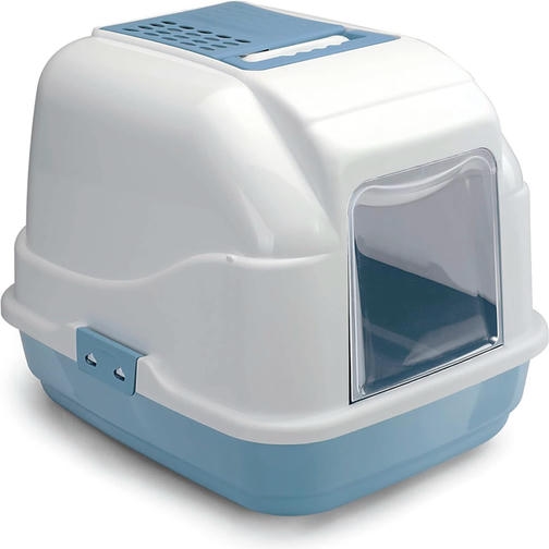Imac Easy Cat Filtreli Kapalı Kedi Tuvalet Kapı Beyaz/Mavi 50x40x40cm