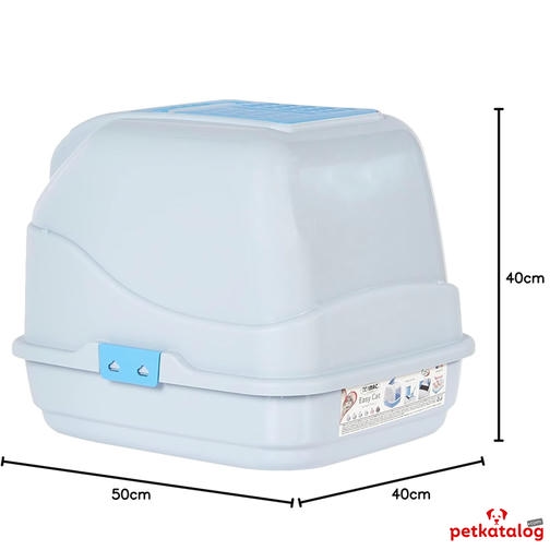 Imac Easy Cat درب جعبه بستر گربه با فیلتر سفید/آبی 50x40x40cm