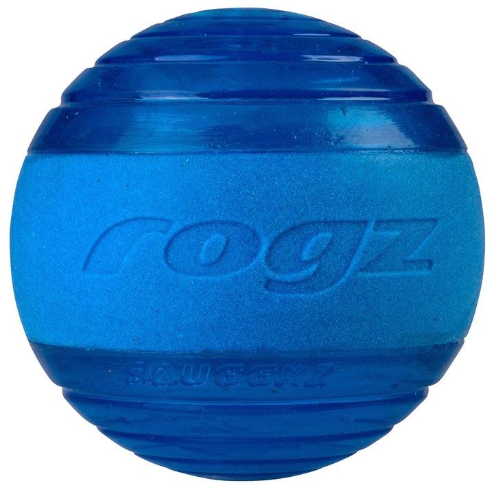 Rogz Squeekz Fetch Ball At-Getir Köpek Topu Oyuncağı 6,4 cm (Mavi)
