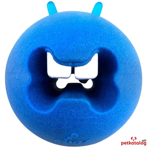 Rogz Toyz Fred Traktatiebal اسباب بازی توپ بازی سگ با کاسه خوراکی 6,4cm (آبی)