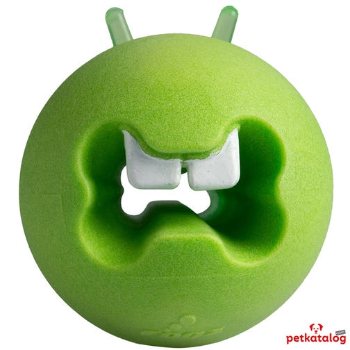 Rogz Toyz Fred Traktatiebal اسباب بازی توپ بازی سگ با کاسه خوراکی 6,4cm (سبز)