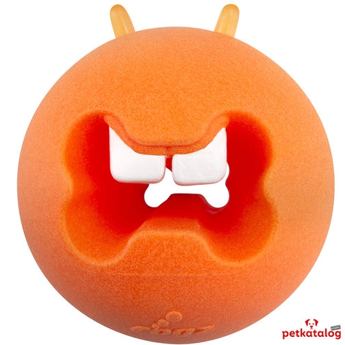 Rogz Toyz Fred Traktatiebal اسباب بازی توپ بازی سگ با قیف تشویقی 6,4cm (نارنجی)