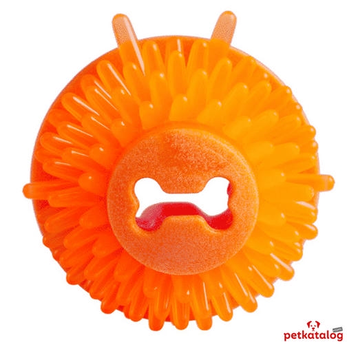 Rogz Toyz Fred Traktatiebal اسباب بازی توپ بازی سگ با قیف تشویقی 6,4cm (نارنجی)
