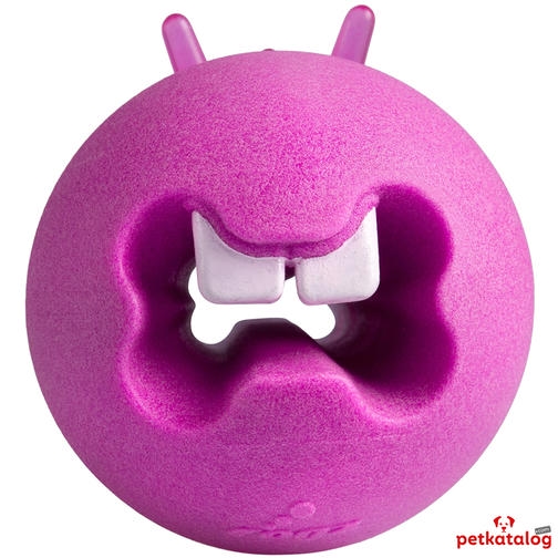 Rogz Toyz Fred Traktatiebal اسباب بازی توپ بازی سگ با کاسه خوراکی 6,4cm (صورتی)