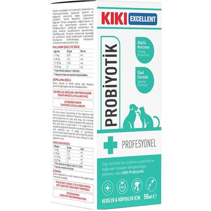 KIKI Excellent Kedi ve Köpekler İçin Sıvı Probiyotik 50ml