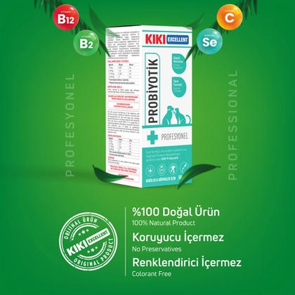 KIKI Excellent Kedi ve Köpekler İçin Sıvı Probiyotik 50ml