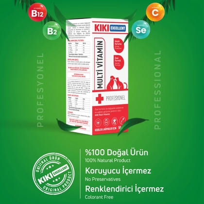 KIKI Excellent شربت مولتی ویتامین برای گربه و سگ 50 ml.