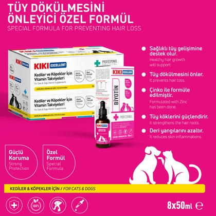 KIKI Excellent ضد ریزش بیوتین گربه و سگ 50ml