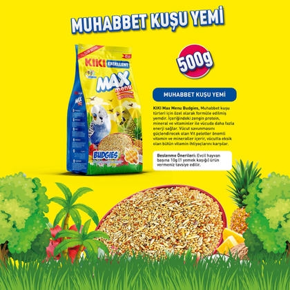KIKI Excellent Max Menu Ballı Muhabbet Kuşu Yemi 500gr
