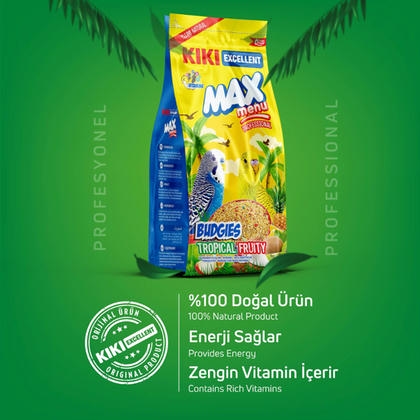 KIKI Excellent Max Menu Meyveli Muhabbet Kuşu Yemi 500gr