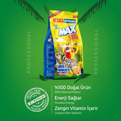 KIKI Excellent Max Menu Ballı Büyük Pareket Kuş Yemi 500gr