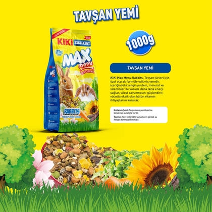 KIKI Excellent Max Menu Tavşan Yemi 1000gr