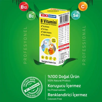 KIKI Kuşlar İçin B Vitamini Damlası 25ml