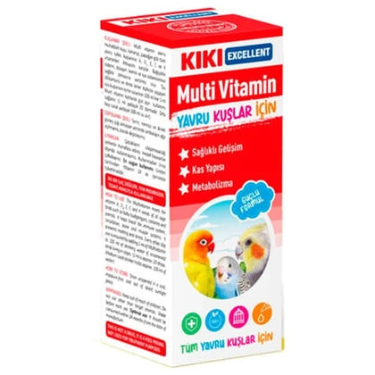 KIKI Yavru Kuşlar İçin Multi Vitamin Damlası 25ml