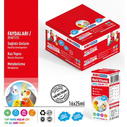 KIKI Yavru Kuşlar İçin Multi Vitamin Damlası 25ml