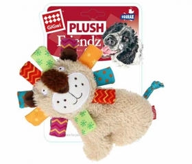 Gigwi Plush Friendz اسباب بازی سگ مخمل دار شیر با صدا