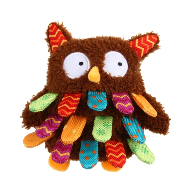 Gigwi Plush Friendz اسباب بازی سگ مخمل دار جغد صدا