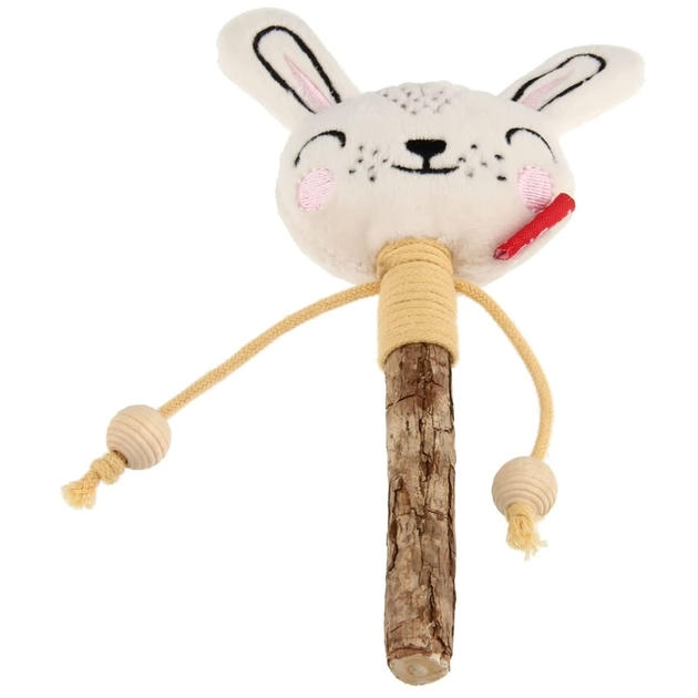 Gigwi Matatabi Stick Tavşan Peluş Kedi Oyuncağı